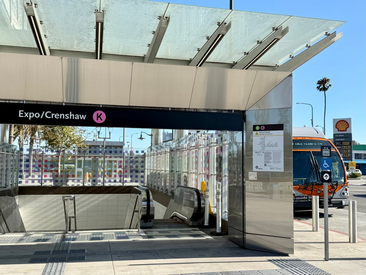 Arrival at Expo Crenshaw Metro station