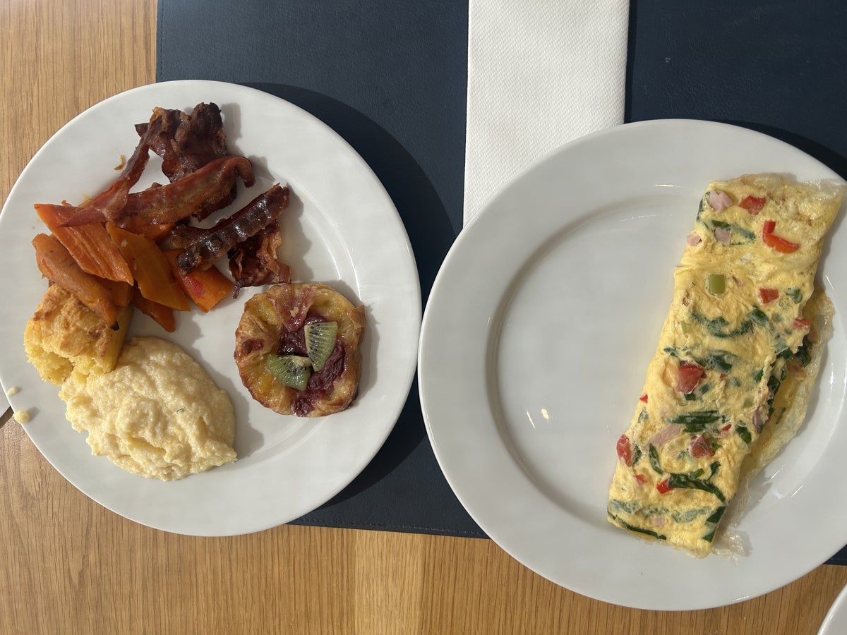 Breakfast plate at the Hyatt Regency Kotor Bay