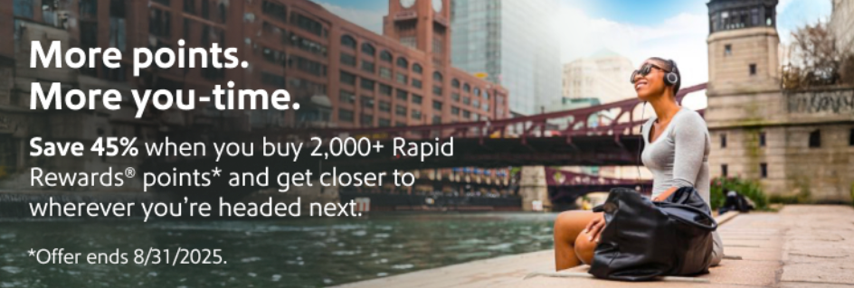 Buy Southwest points Aug 31 2025