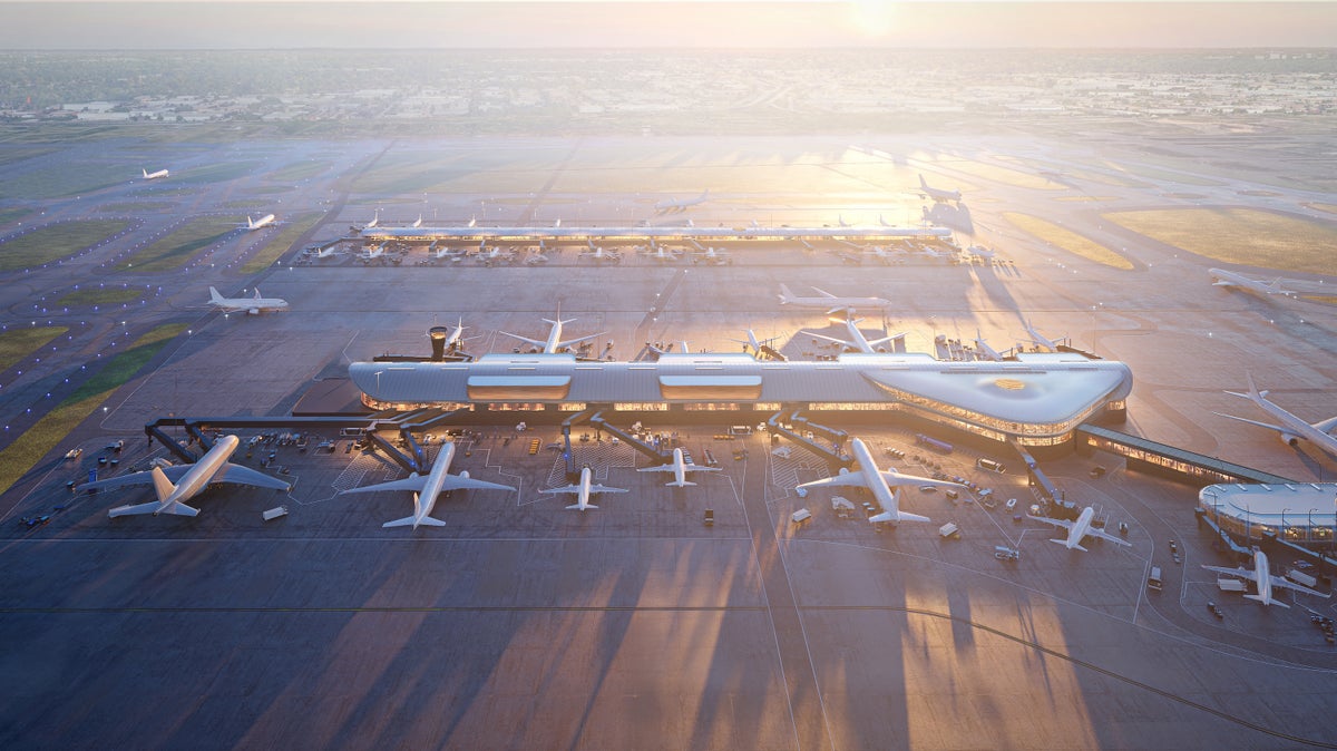 Concourse D and E Aerial ORD rendering