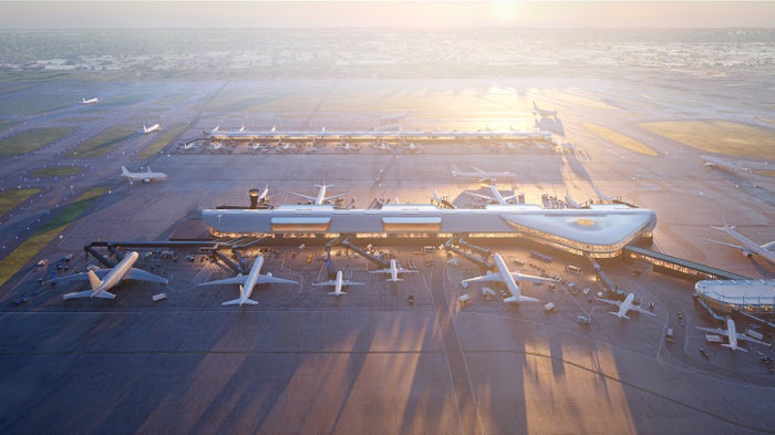 Concourse D and E Aerial ORD rendering Concourse D and E Aerial ORD rendering