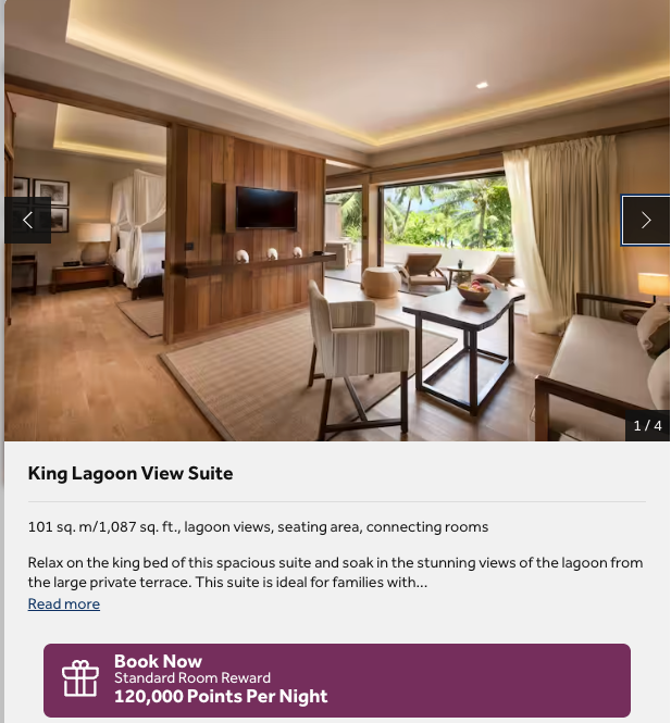 Conrad Bora Bora Room Standard Points