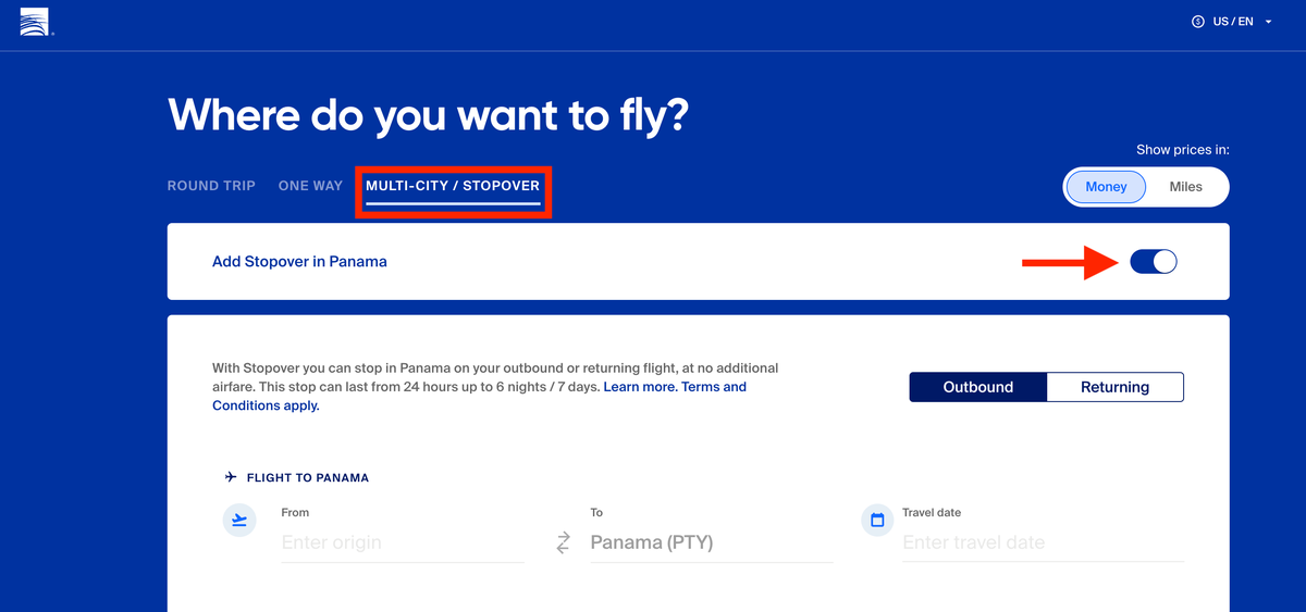 Copa Airlines stopover program