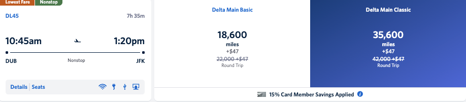 Delta 18600 miles promo