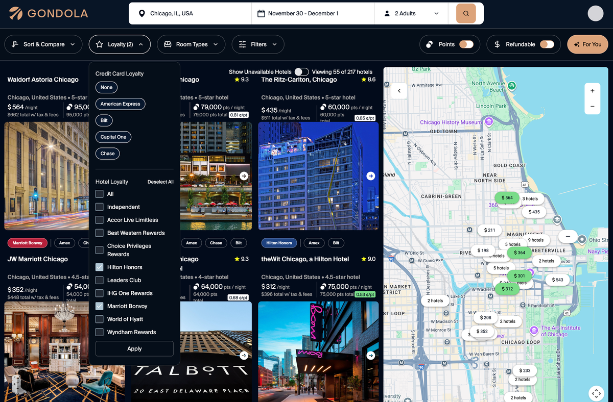 Filtering By Loyalty Program on Gondola