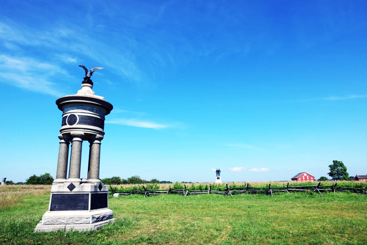 Gettysburg monument and farm