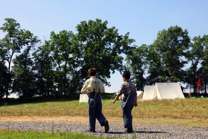 Gettysburg reenactment boys Gettysburg reenactment boys