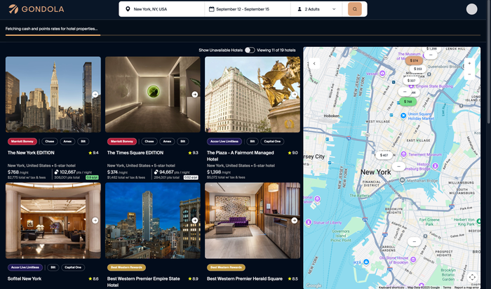 Gondola Hotel Search