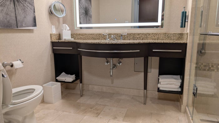 Hilton Americas Houston bathroom Hilton Americas Houston bathroom