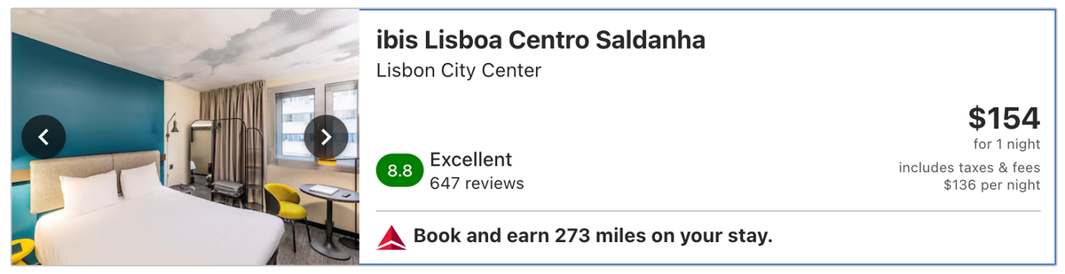 Ibis Lisboa Centro Saldanha cost Delta Stays