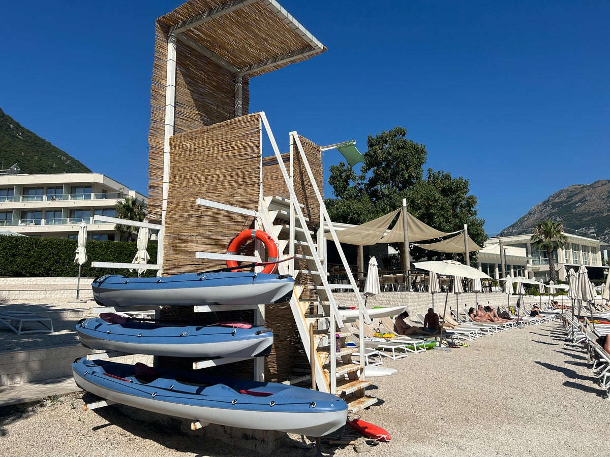 Kayaks for rent on the beach