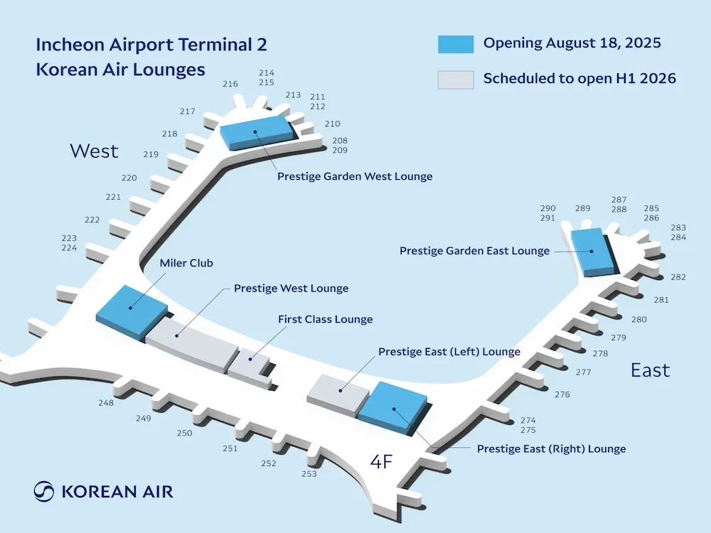 Korean Air Lounge map