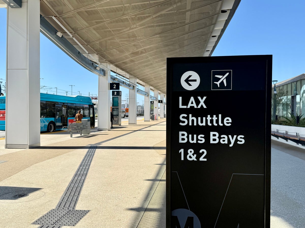 LAX Shuttle bus bays