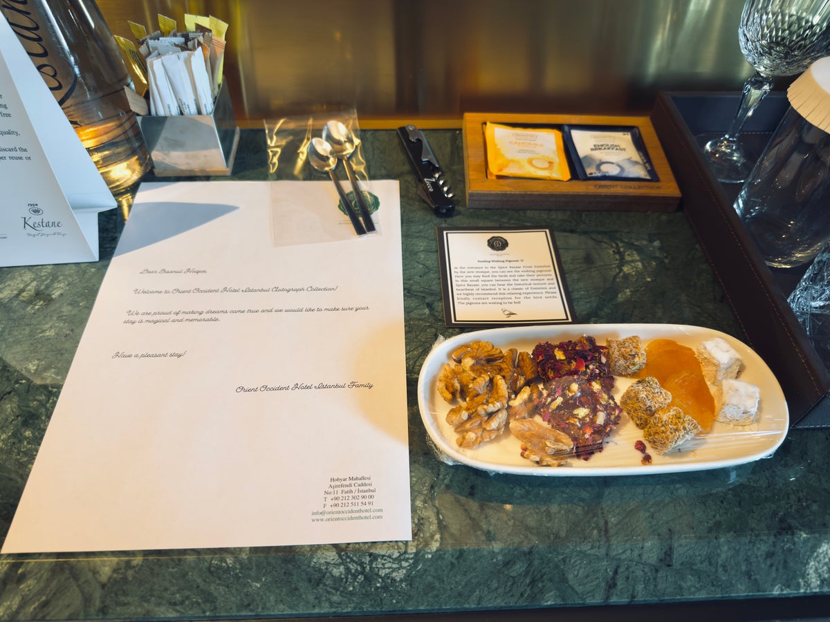 Orient Occident Hotel Istanbul Turkish snacks
