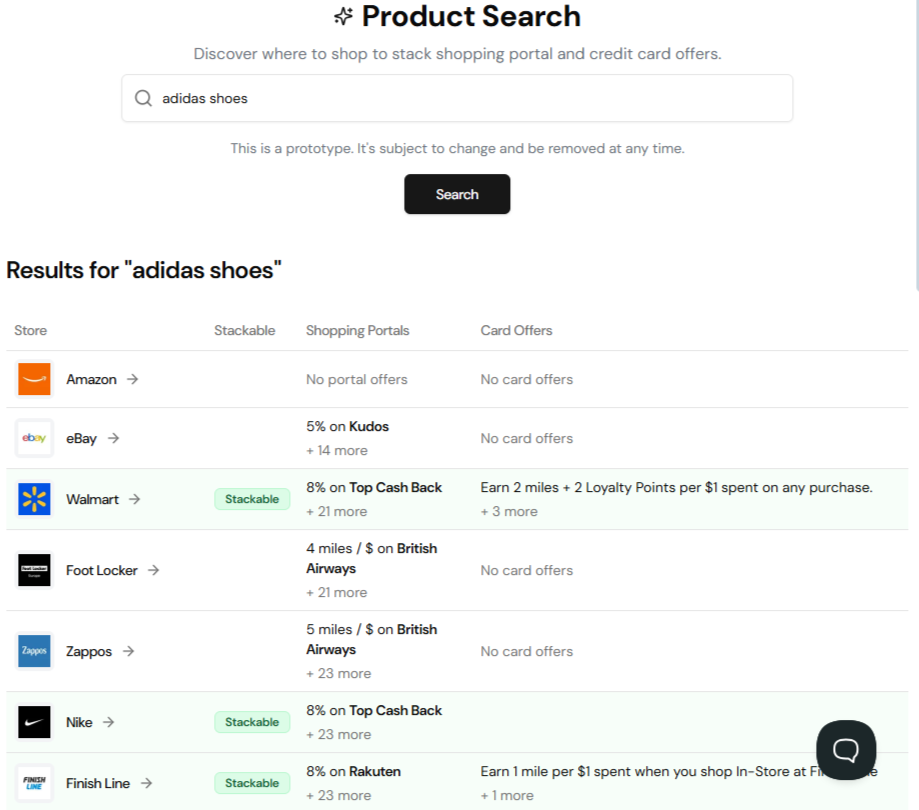 Savewise product search