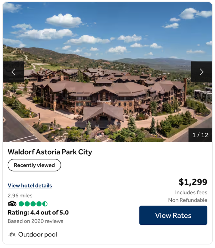 Waldorf Astoria Park City Cash Night