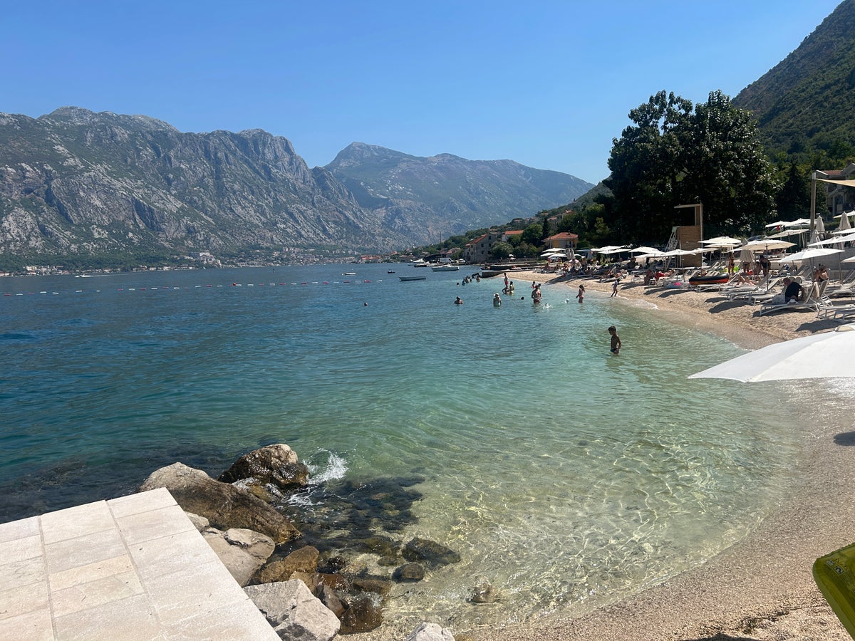 Sea and beach at Hyatt Regency Kotor Bay