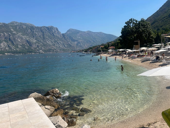 Sea and beach at Hyatt Regency Kotor Bay