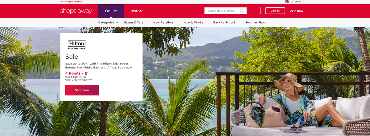 Shopping portal virgin atlantic