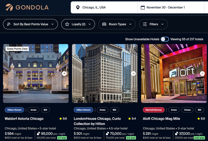 Sorting by Best Point Value in Gondola