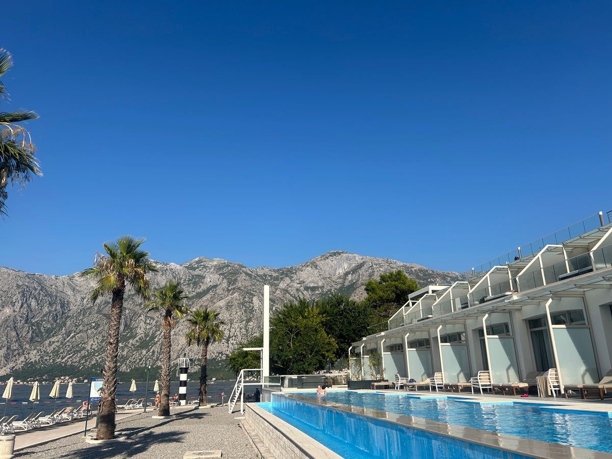 Swim up suites at the Hyatt Regency Kotor Bay