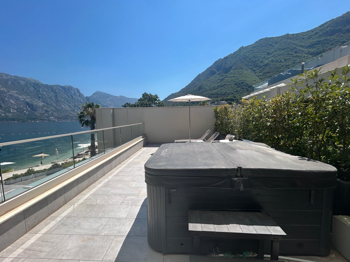 Terrace and jacuzzi at Hyatt Regency Kotor Bay