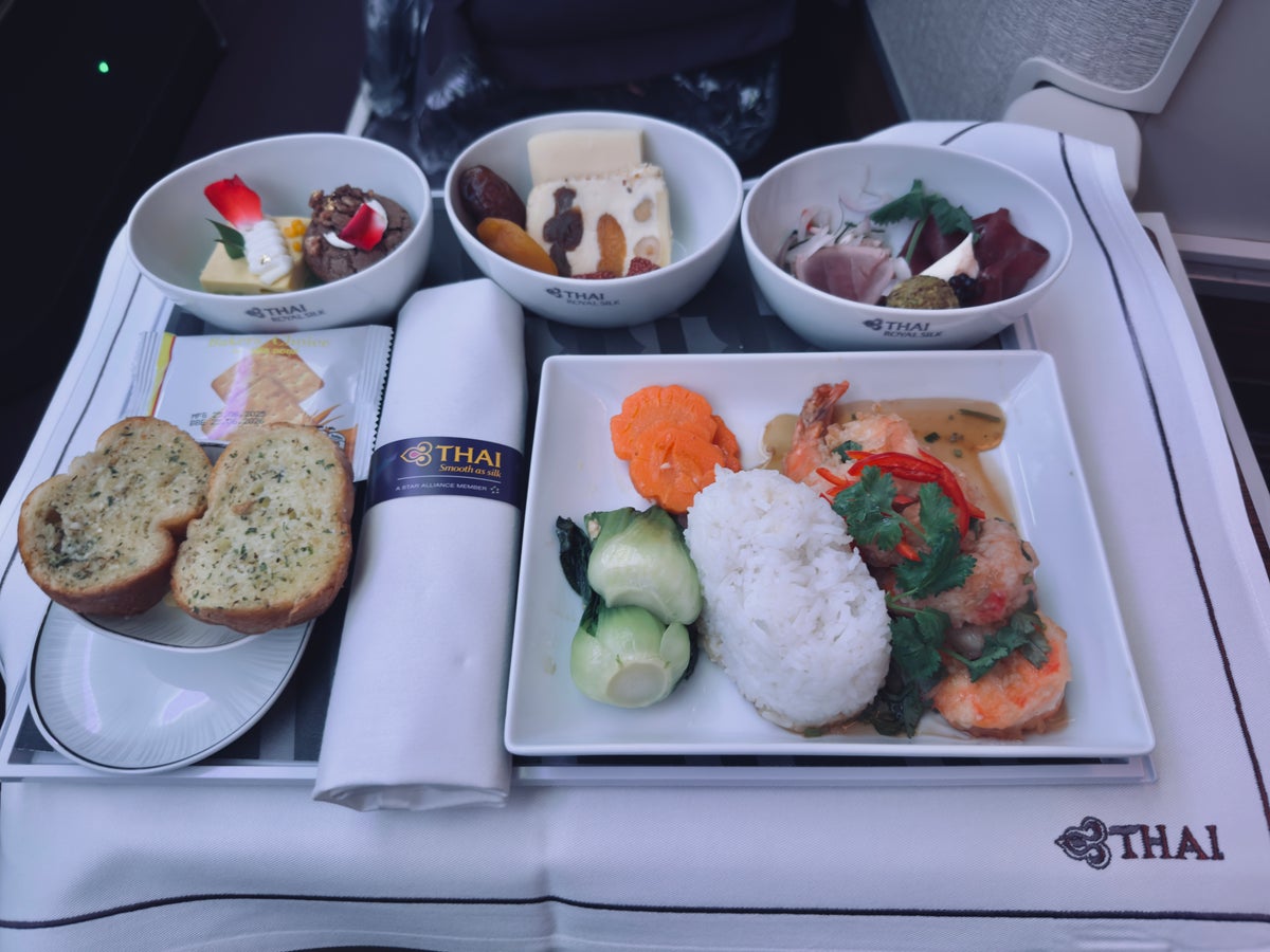 Thai Airways business class meal