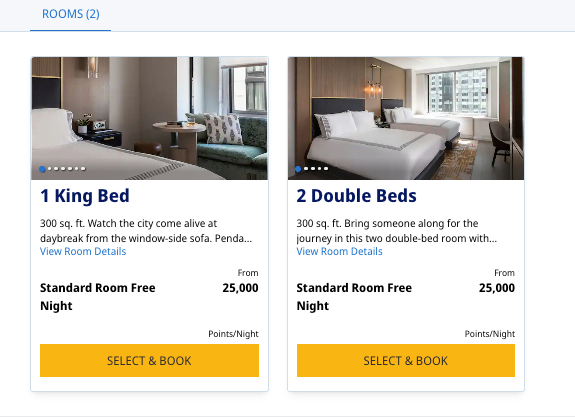Thompson central park rooms with points