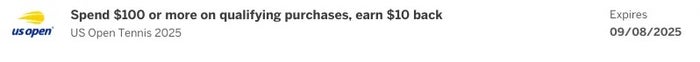 US Open Amex Offer