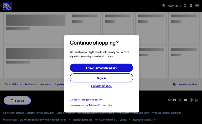 United award search not loggd in blocked United award search not loggd in blocked