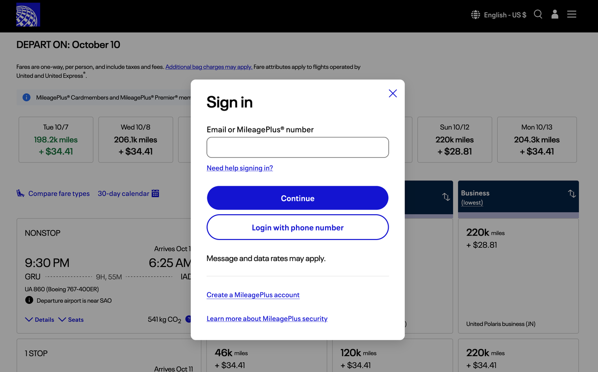United award search not loggd in permitted