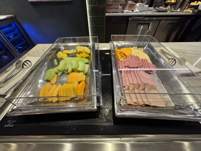 Upper Stories lounge cold cuts and fruit Upper Stories lounge cold cuts and fruit
