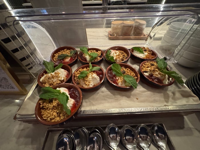 Upper Stories lounge yogurt parfait Upper Stories lounge yogurt parfait