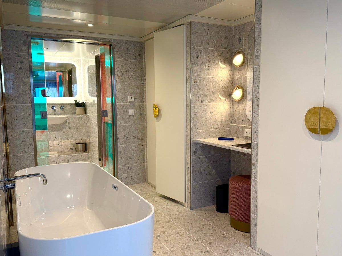 Virgin Voyages Brilliant Lady Massive Suite bathroom