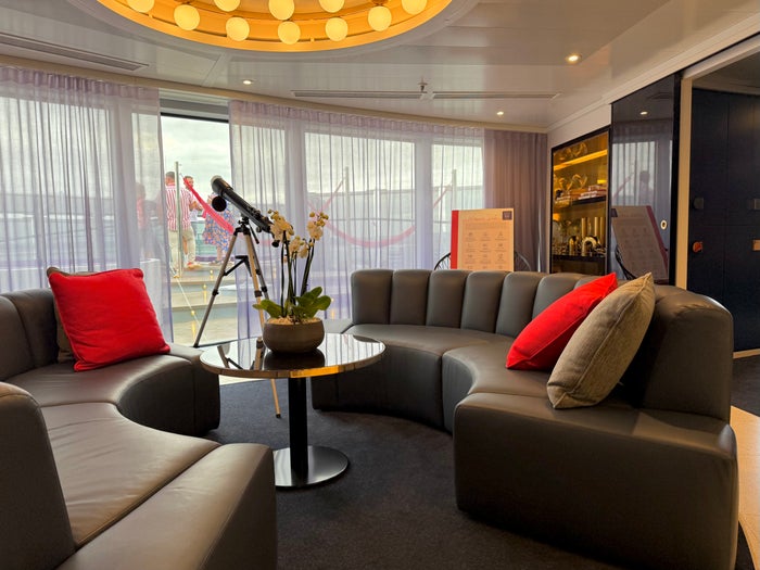 Virgin Voyages Brilliant Lady Massive Suite living area Virgin Voyages Brilliant Lady Massive Suite living area
