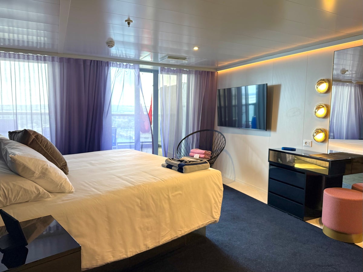 Virgin Voyages Brilliant Lady Posh Suite bedroom