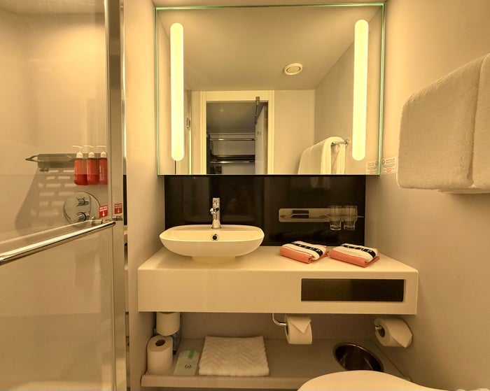 Virgin Voyages Brilliant Lady Sea Terrace cabin bathroom Virgin Voyages Brilliant Lady Sea Terrace cabin bathroom