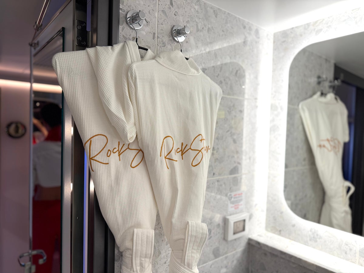 Virgin Voyages Brilliant Lady bathrobes
