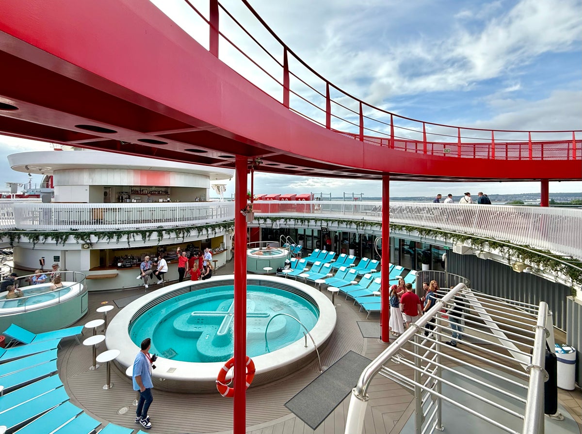 Virgin Voyages Brilliant Lady running track