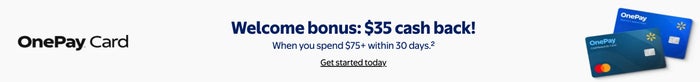 Walmart OnePay CashRewards Card