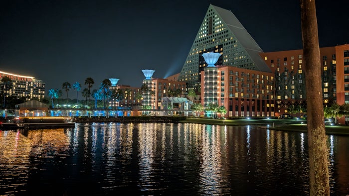 Walt Disney World Dolphin water view Walt Disney World Dolphin night water view