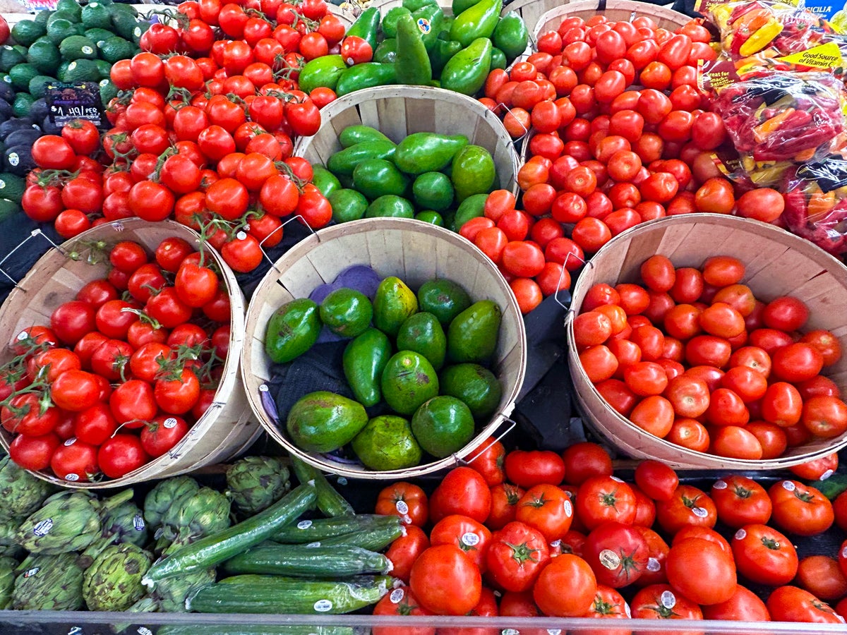 groceries supermarket tomato avocado