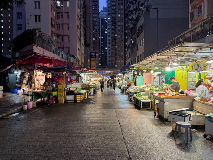 A street market in Hong Kong A street market in Hong Kong