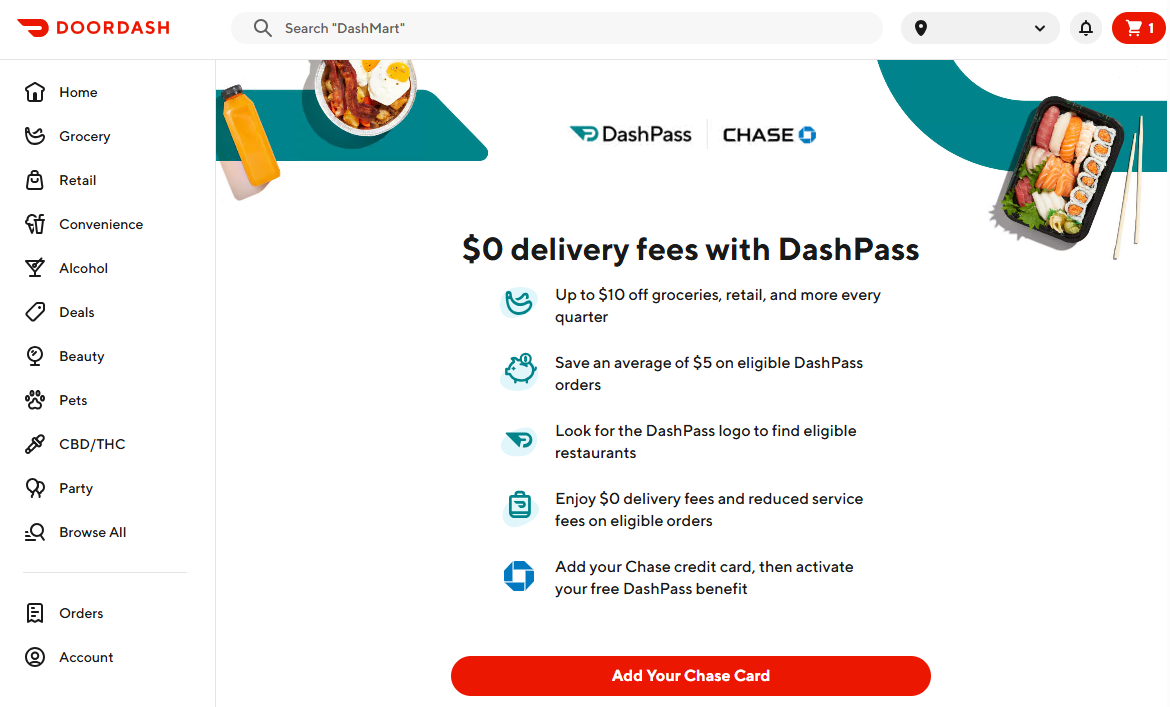 Add Chase to DashPass