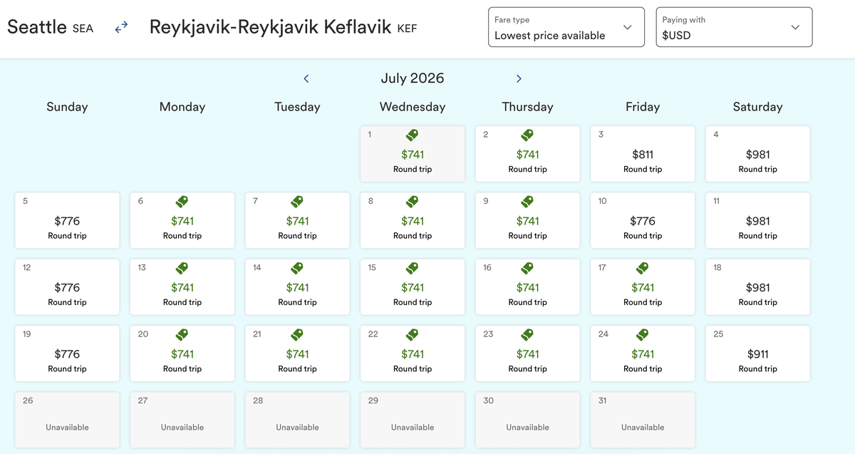 Alaska SEA KEF Cash Flight