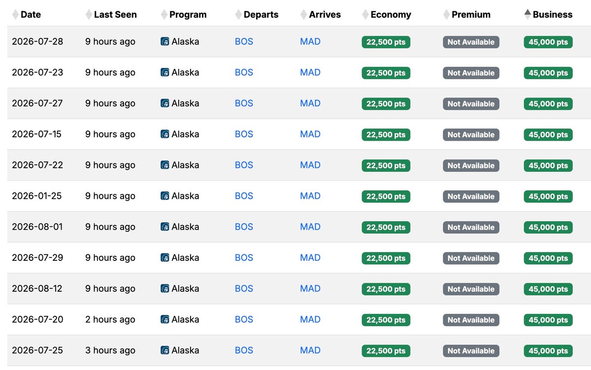 Image Credit: Seats.aero