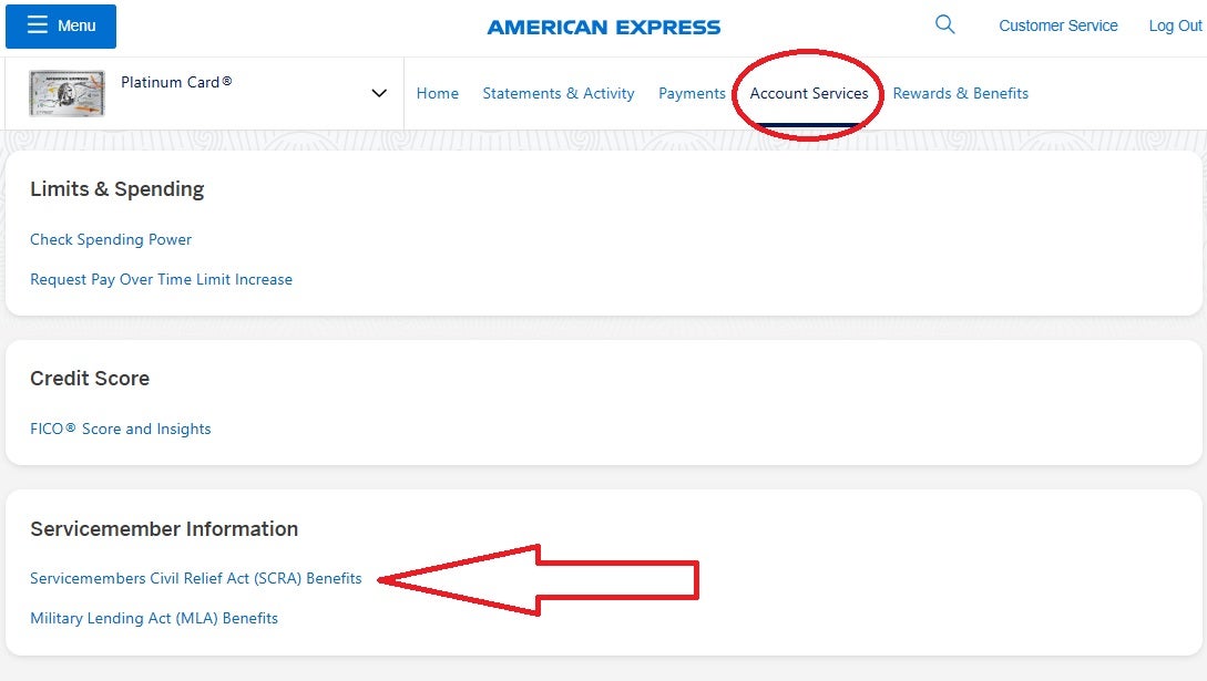 Amex Apply For SCRA