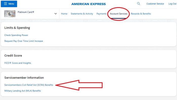 Amex Apply For SCRA