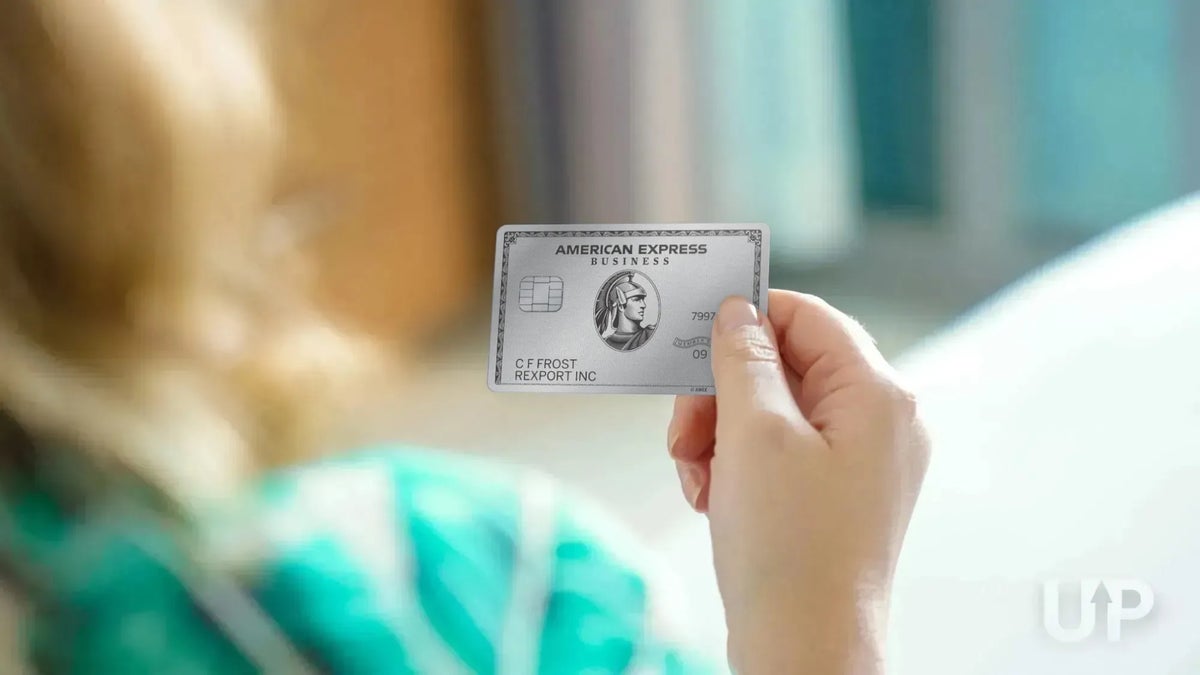 Amex Business Platinum Card over shoulder view