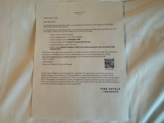 Amex FHR Letter